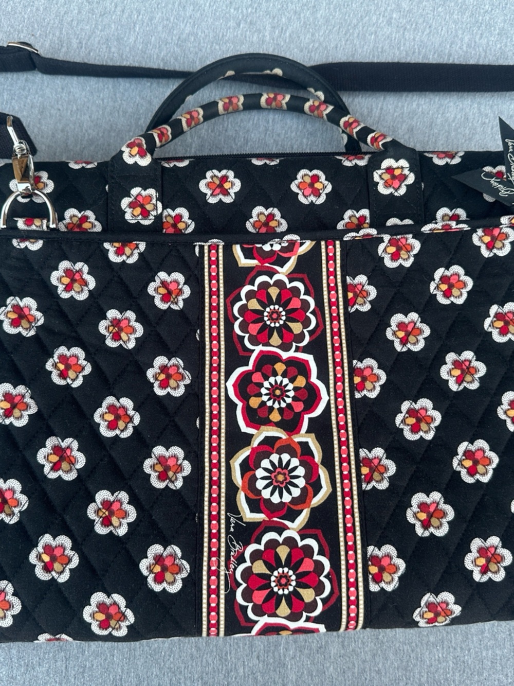 Vera Bradley Pirouette Print Hard-Sides Computer Bag w/adjustable shoulder strap